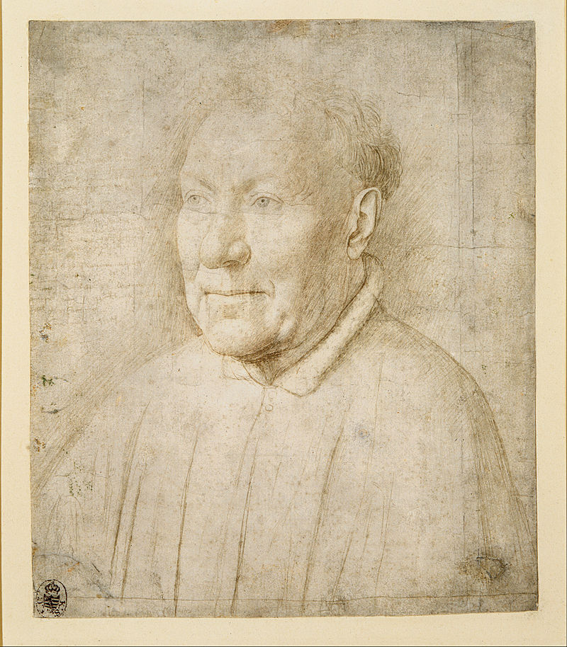 Study for Cardinal Niccolò Albergati by Jan Van Eyck Reproduction Painting by Blue Surf Art