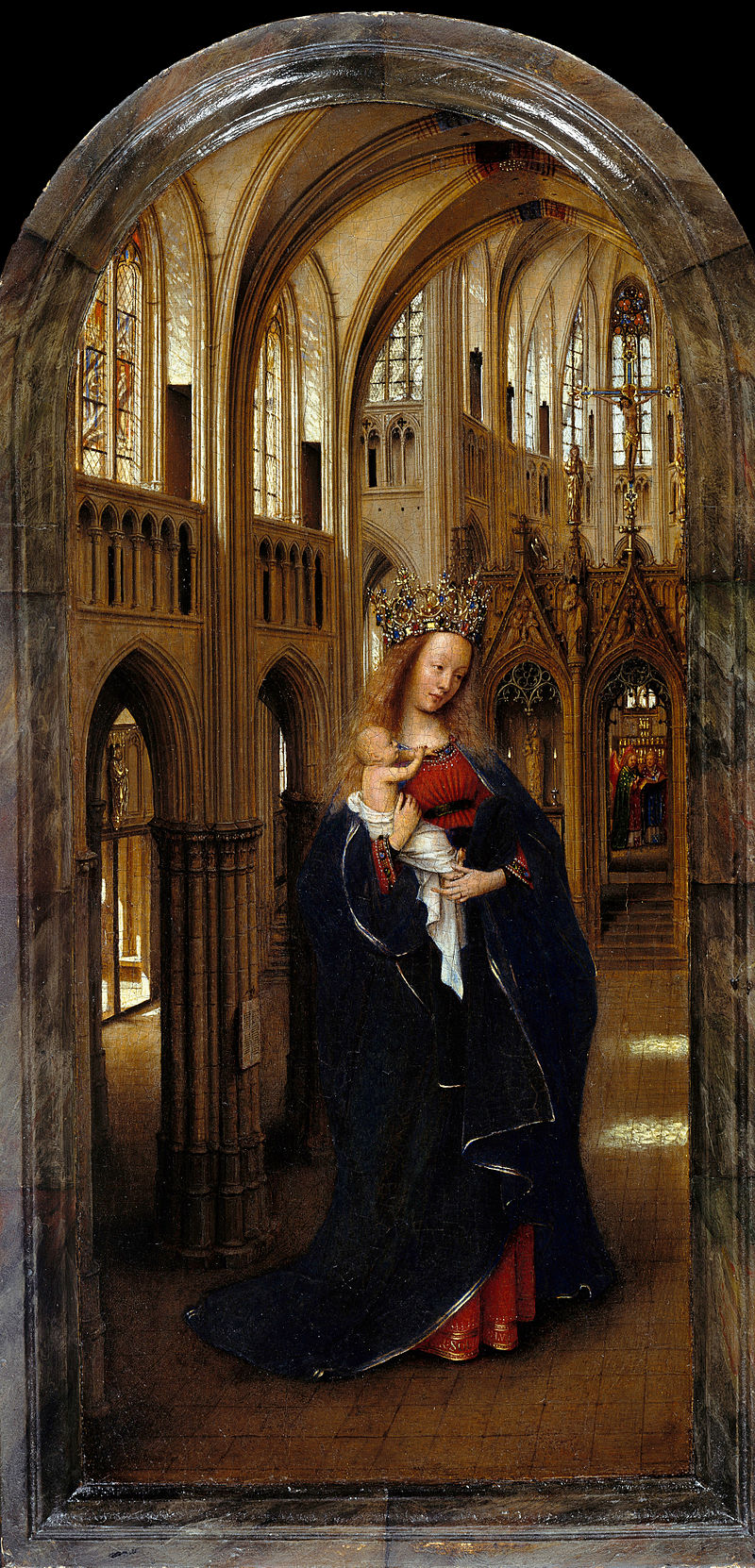 Madonna in the Church by Blue Surf Art by Jan Van Eyck Reproduction Painting by Blue Surf Art