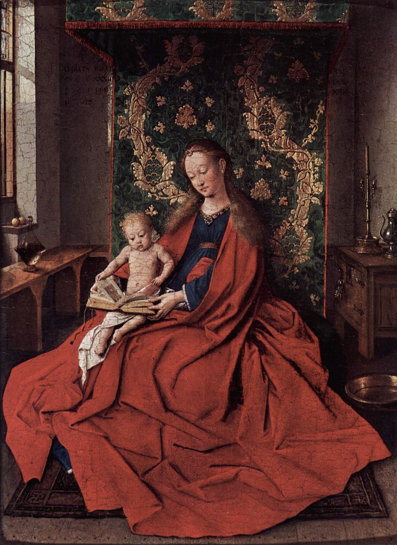 The Vrigin Mary by Jan Van Eyck Reproduction Painting by Blue Surf Art