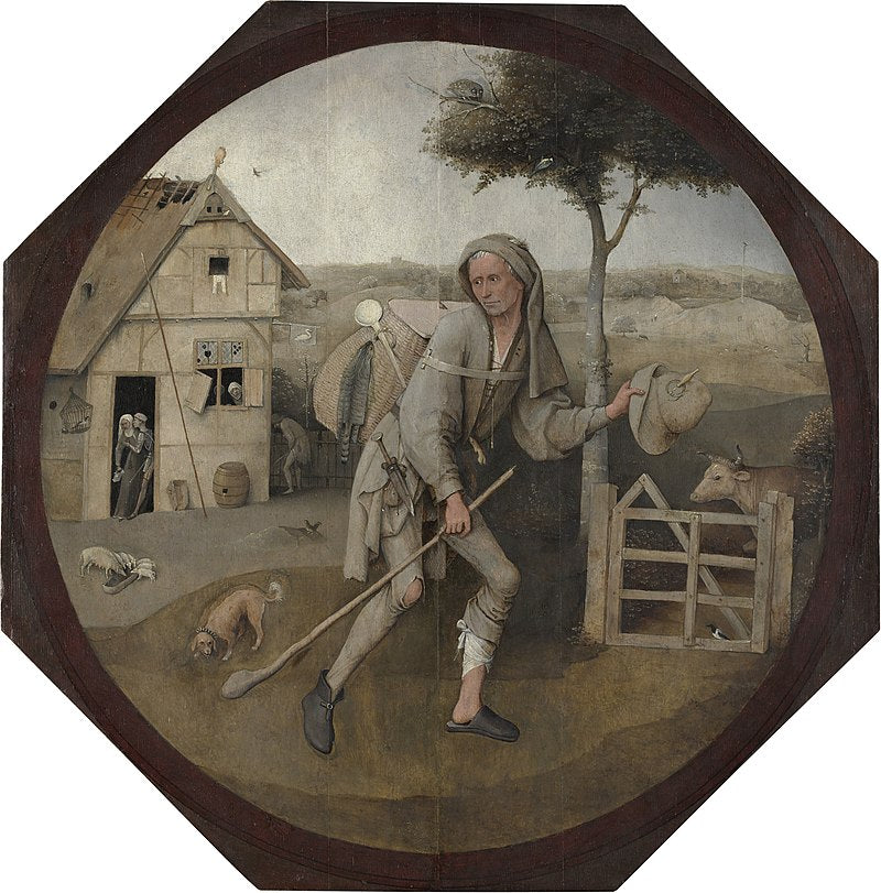The Wayfarer by Hieronymus Bosch I Blue Surf Art