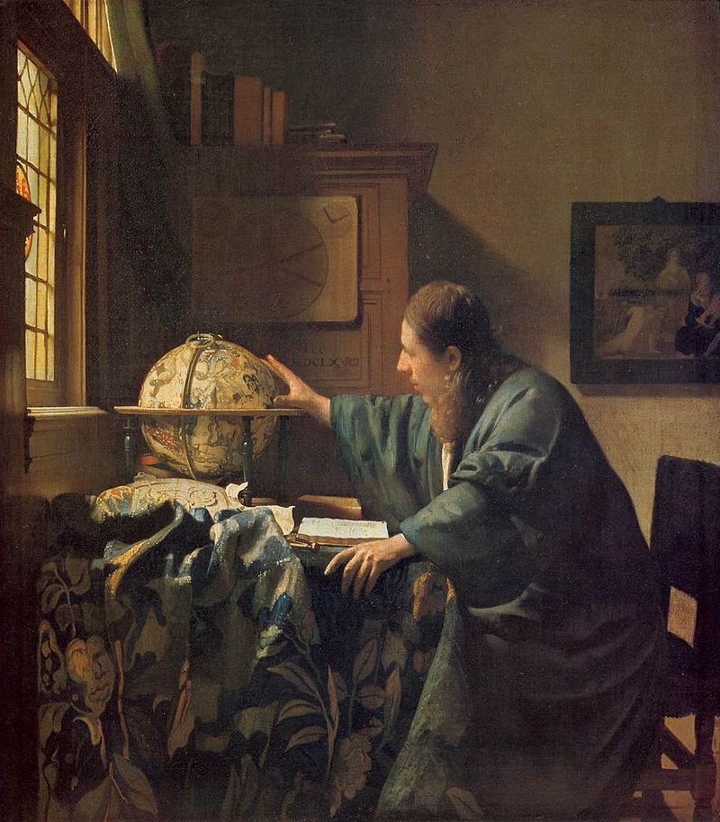 The Astronomer  by Johannes Vermeer Reproduction Painting by Blue Surf Art