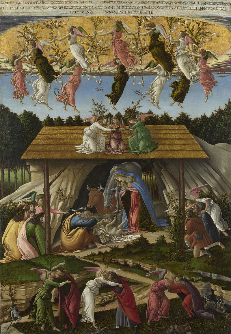 The Mystical Nativity by Sandro Botticelli I Blue Surf Art