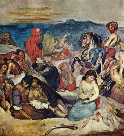 Massacre of Chios by Eugène Delacroix Reproduction Painting by Blue Surf Art