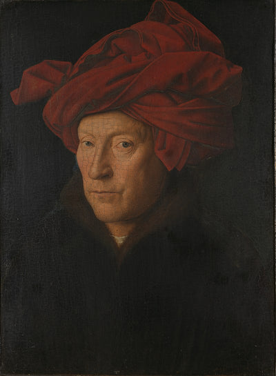 Portrait of a Man (Self Portrait?)) by Jan Van Eyck Reproduction Painting by Blue Surf Art