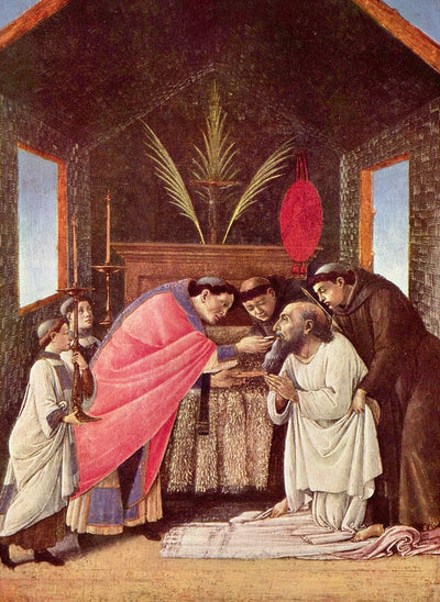 The Last Communion of Saint Jerome by Sandro Botticelli I Blue Surf Art