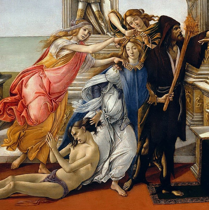 Calumny of Apelles (Botticelli) by Sandro Botticelli I Blue Surf Art