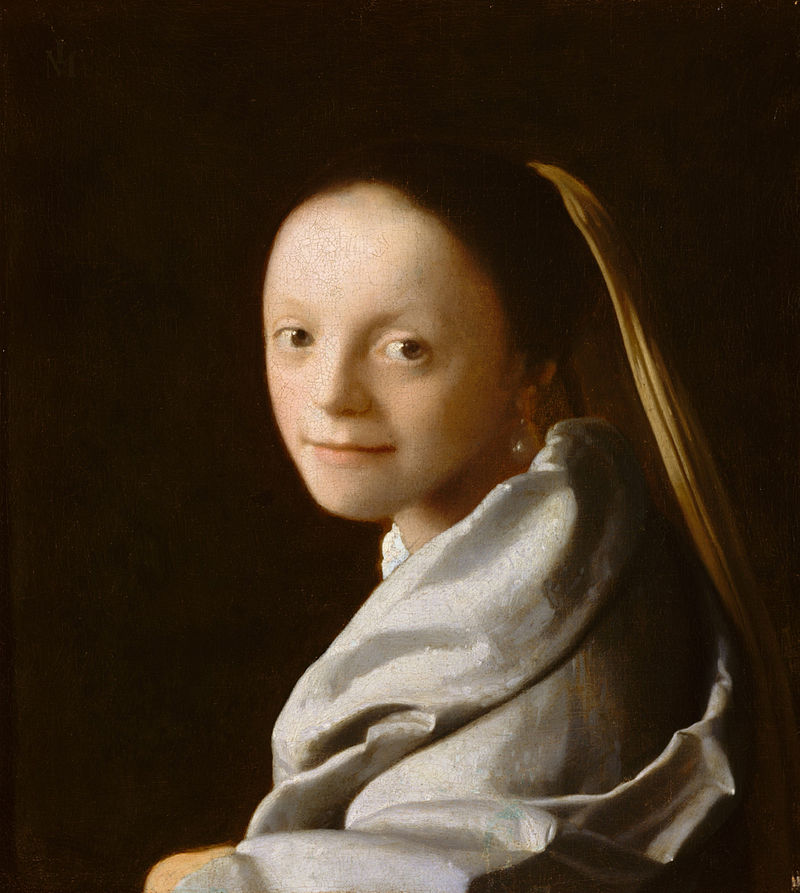 Study of a Young Woman by Johannes Vermeer Reproduction Painting by Blue Surf Art