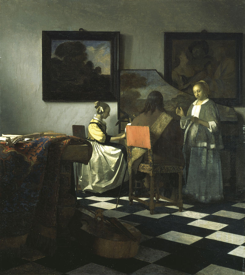 Christ in the House of Martha and Mary by an Open Window  by Johannes Vermeer Reproduction Painting by Blue Surf Art
