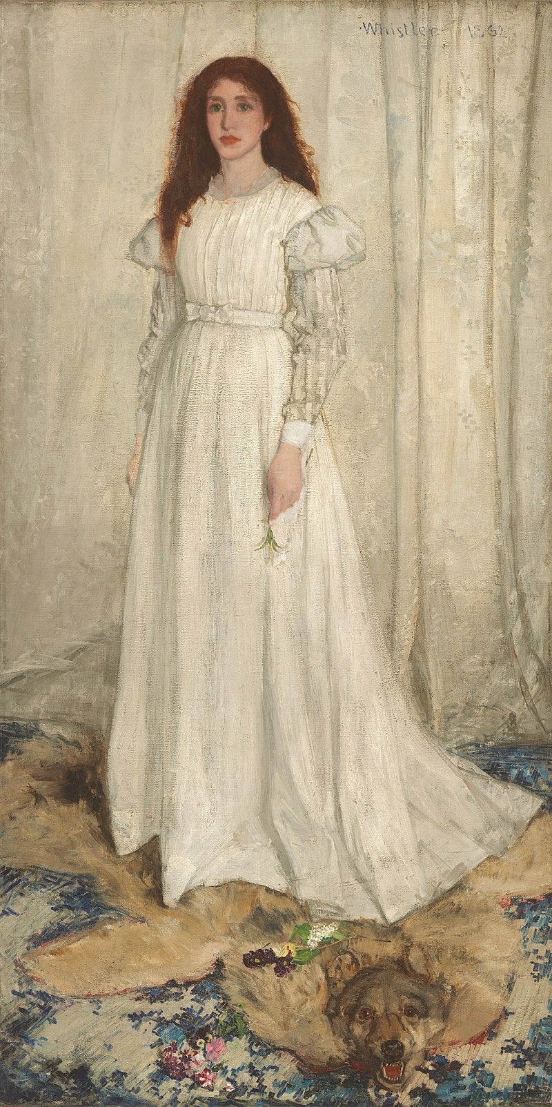 Symphony in White, No. 1: The White Girl by James Abbott McNeill Whistler Reproduction Painting by Blue Surf Art