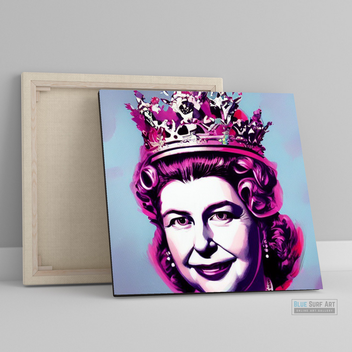 Queen Elizabeth II Wall Art Queen Gift Art Painting 100% Handmade Art 3