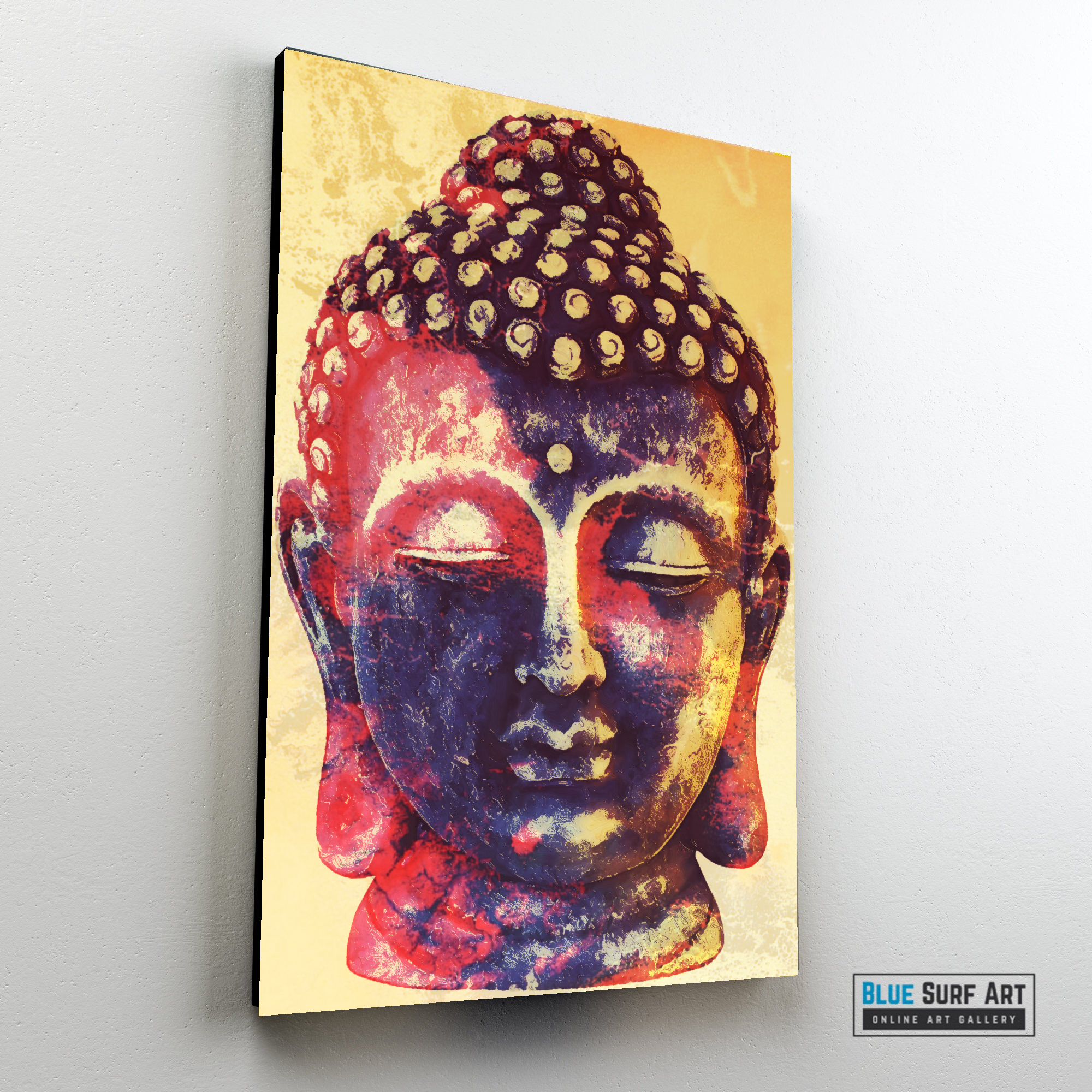 Buddha Portrait Original Oil Painting on Canvas