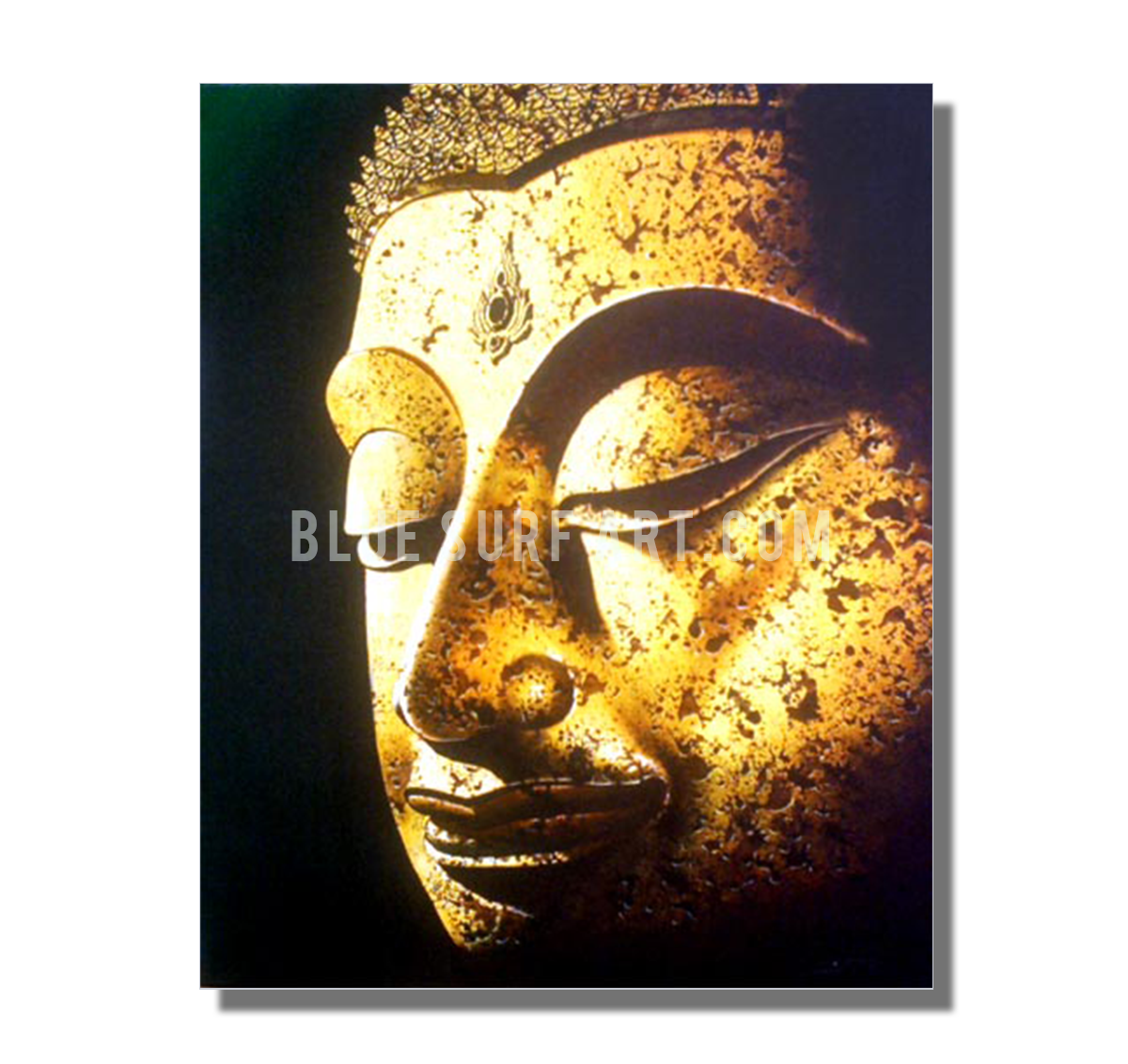 Golden Chiangsaen Buddha Oil Painting on Canvas