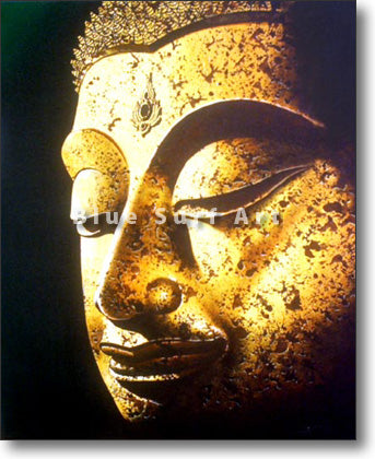 Golden Chiangsaen Buddha Oil Painting on Canvas