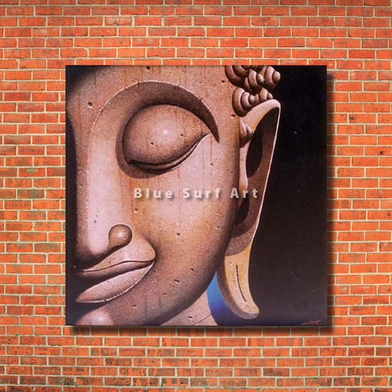 Ayutthaya Buddha Painting - red bricks wall