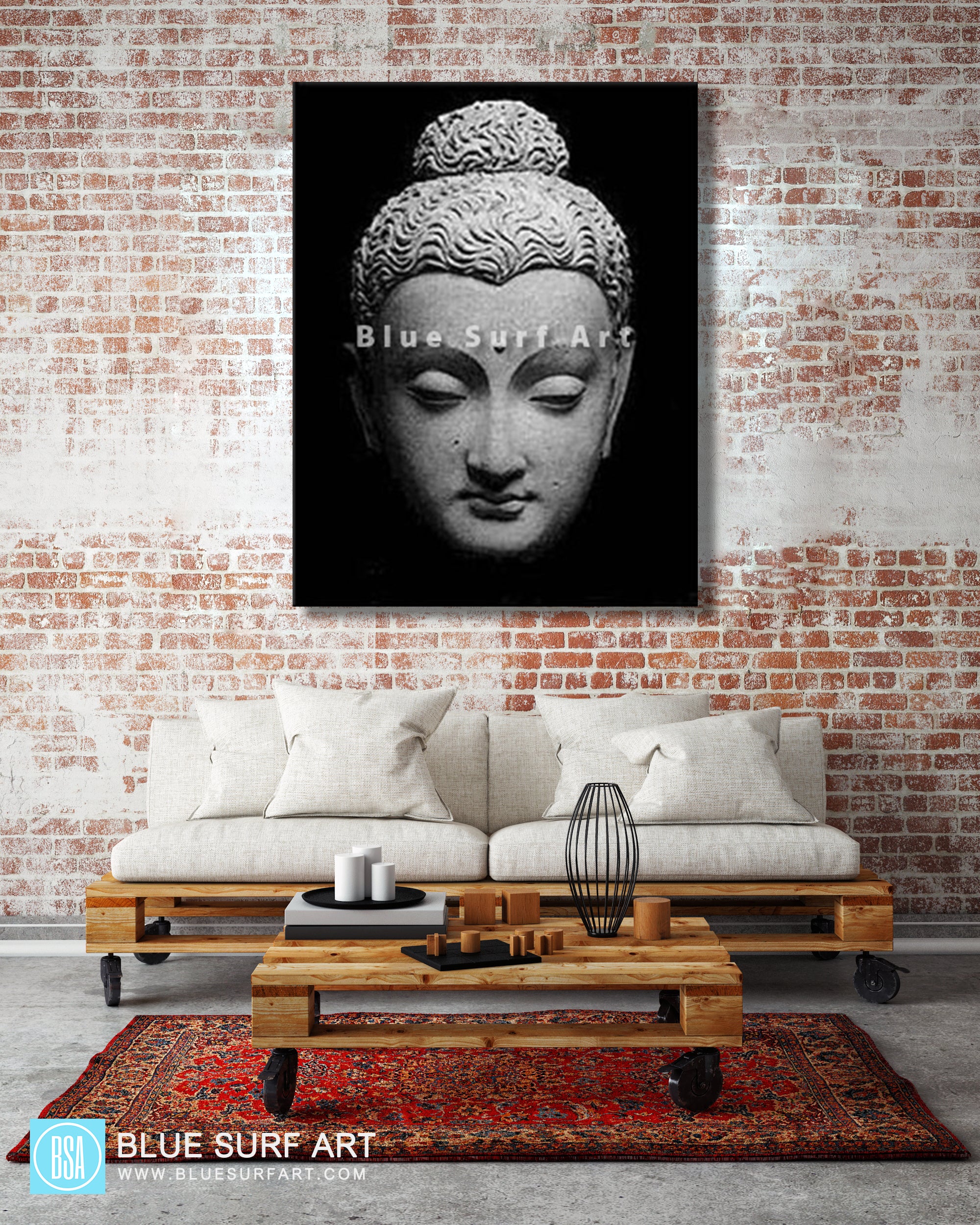 What is neither seen nor unseen oil paiting on canvas - living room