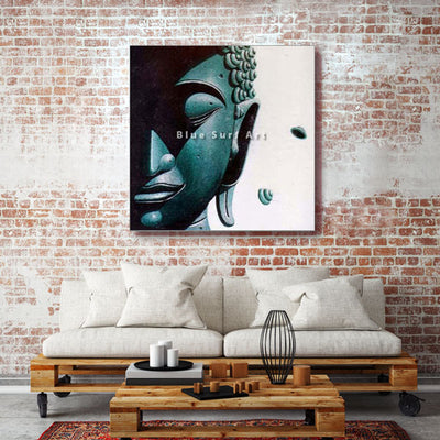 Srivijaya Buddha Oil Painting on Canvas - living room