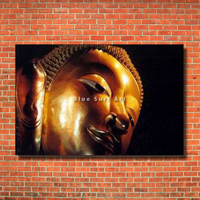 Reclining Buddha Oil Painting on Canvas - red bricks 