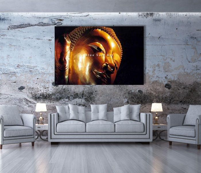 Reclining Buddha Oil Painting on Canvas - living room
