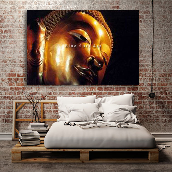 Reclining Buddha Oil Painting on Canvas - bedroom