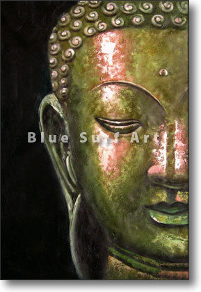 Thonburi Buddha Oil Painting on Canvas 