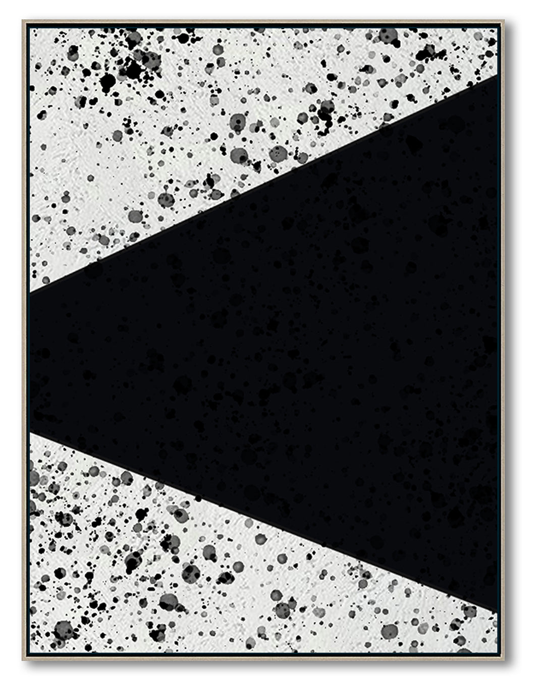 Modern Abstract Wall Art, Original Oil Painting, Geometry Black and White Living Room Wall Art Decor no. 106