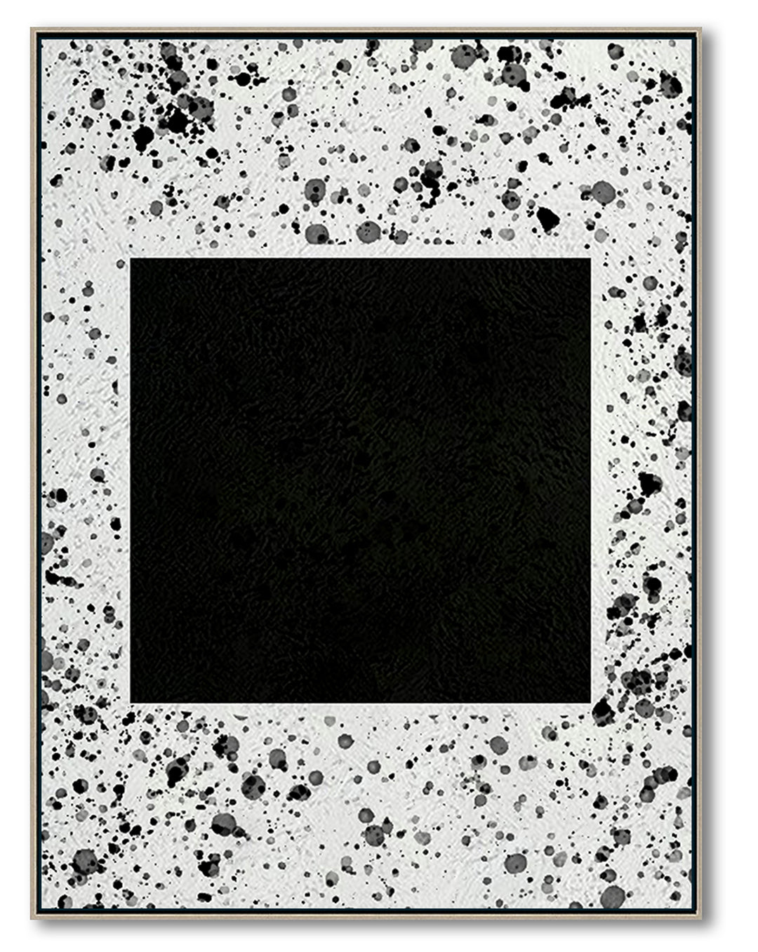 Modern Abstract Wall Art, Original Oil Painting, Geometry Black and White Living Room Wall Art Decor no. 107
