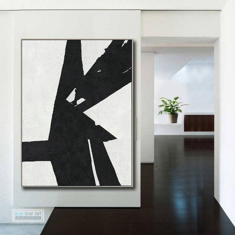 Copy of Large Abstract Painting, Black and White Minimal Portrait Canvas Art Painting 2