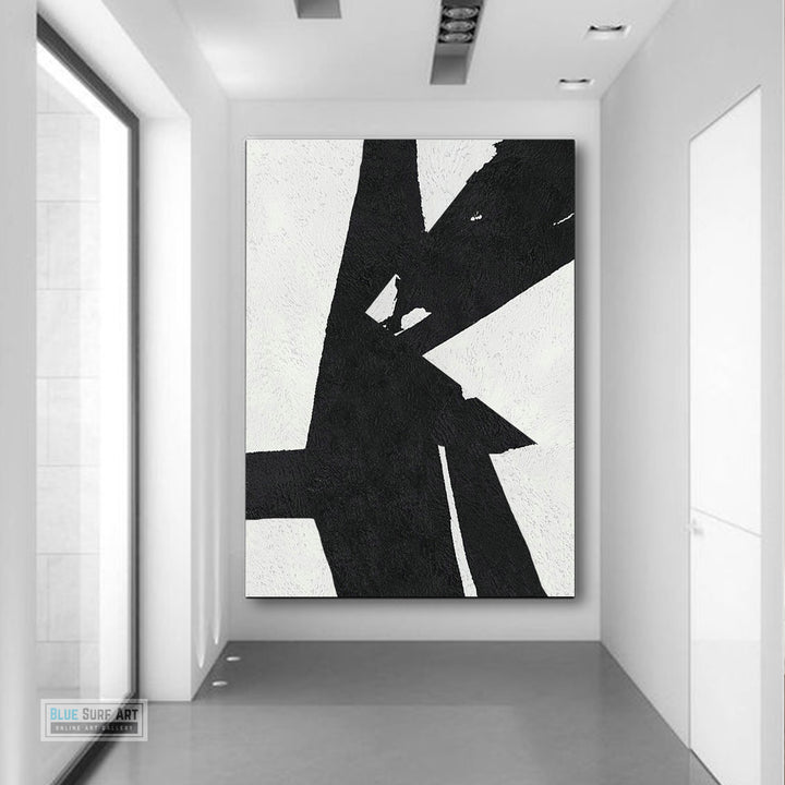 Copy of Large Abstract Painting, Black and White Minimal Portrait Canvas Art Painting 5