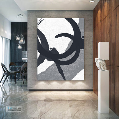 Contemporary Abstract Painting, Minimalist Portrait Canvas Art, Modern Abstract Oil Art Painting 1
