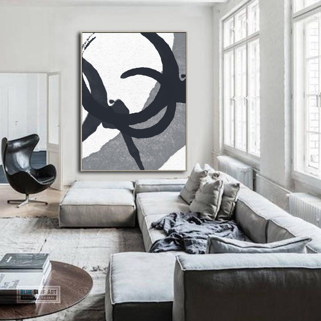 Contemporary Abstract Painting, Minimalist Portrait Canvas Art, Modern Abstract Oil Art Painting 3