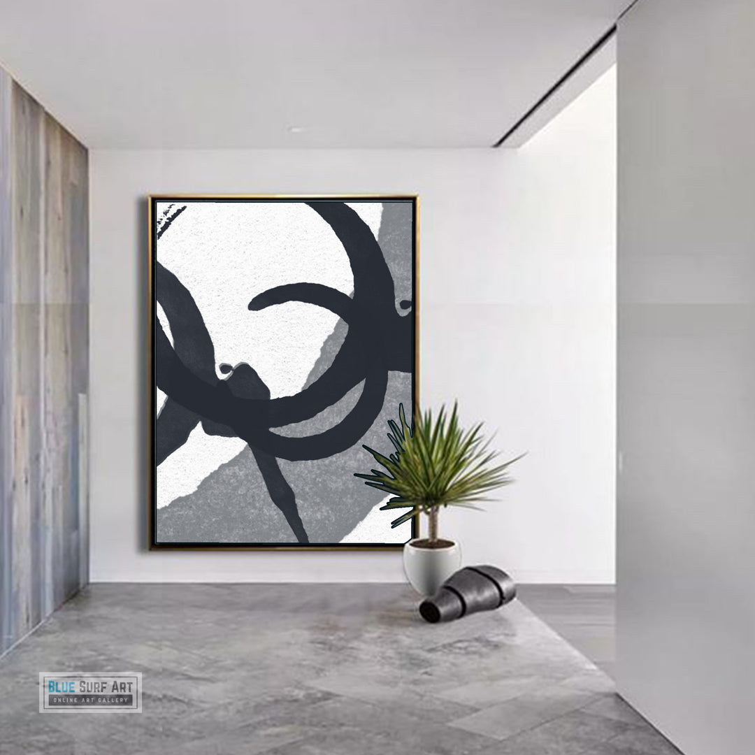 Contemporary Abstract Painting, Minimalist Portrait Canvas Art, Modern Abstract Oil Art Painting 6