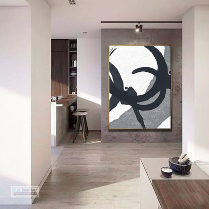 Contemporary Abstract Painting, Minimalist Portrait Canvas Art, Modern Abstract Oil Art Painting 7