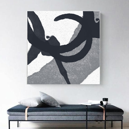 Contemporary Abstract Painting, Minimalist Square Canvas Art, Modern Abstract Oil Art Painting - modern wall art