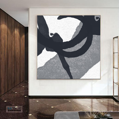 Contemporary Abstract Painting, Minimalist Square Canvas Art, Modern Abstract Oil Art Painting - modern art decor