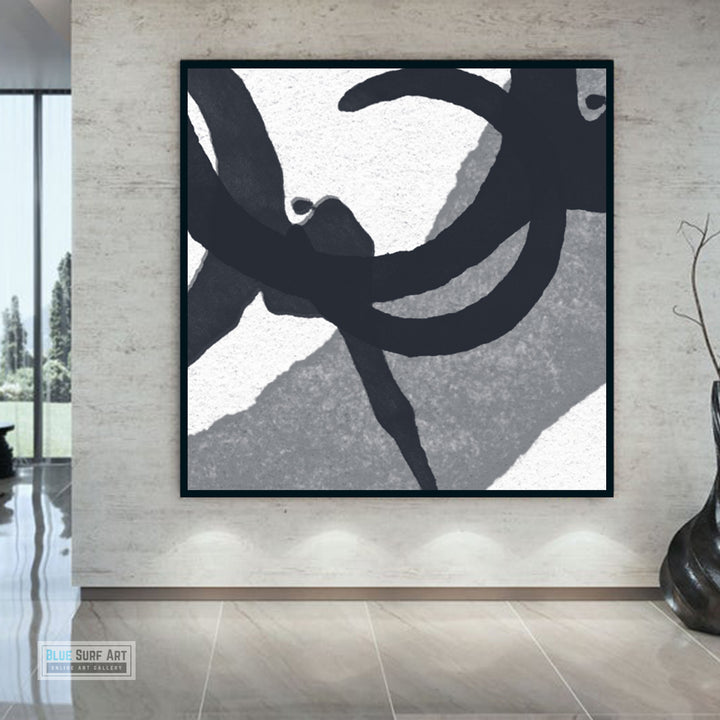 Contemporary Abstract Painting, Minimalist Square Canvas Art, Modern Abstract Oil Art Painting 5