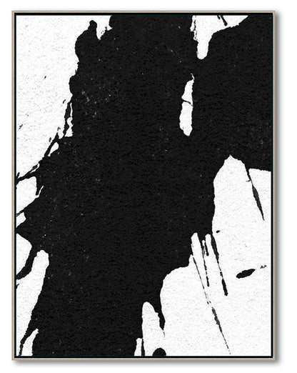 Oversized Black and White Abstract Canvas Wall Art, Original Oil Painting, Contemporary Modern Abstract Art Decor no.21