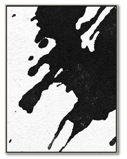 Modern Black and White Abstract Canvas Wall Art, Original Oil Painting, Living Room Wall Art DecorDecor no. 22