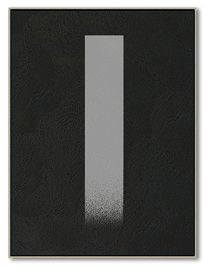Oversized Abstract Canvas Wall Art, Original Oil Painting, Minimalist Black and White Living Room Wall Art Decor no. 47