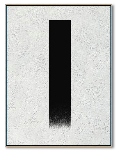 Oversized Abstract Canvas Wall Art, Original Oil Painting, Minimalist Black and White Living Room Wall Art Decor no. 48