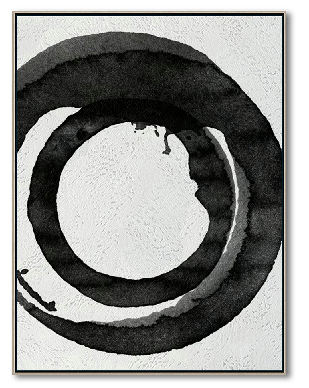Modern Abstract Canvas Wall Art, Original Oil Painting, Black and White Living Room Wall Art Decor no. 99