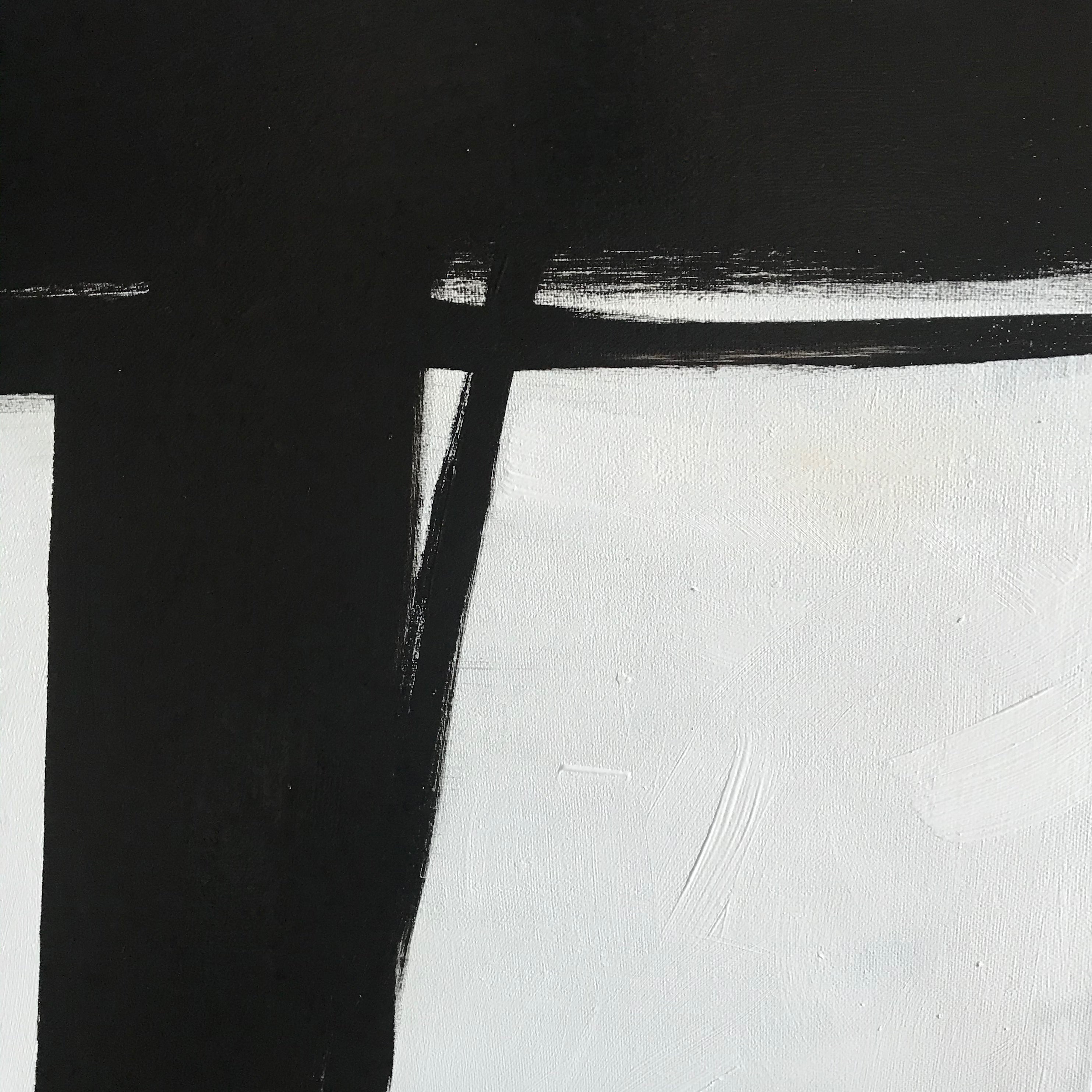 Oversized Black and White Abstract Square Canvas Art by Blue Surf Art Wall Art, Home Decor, Reproduction 3