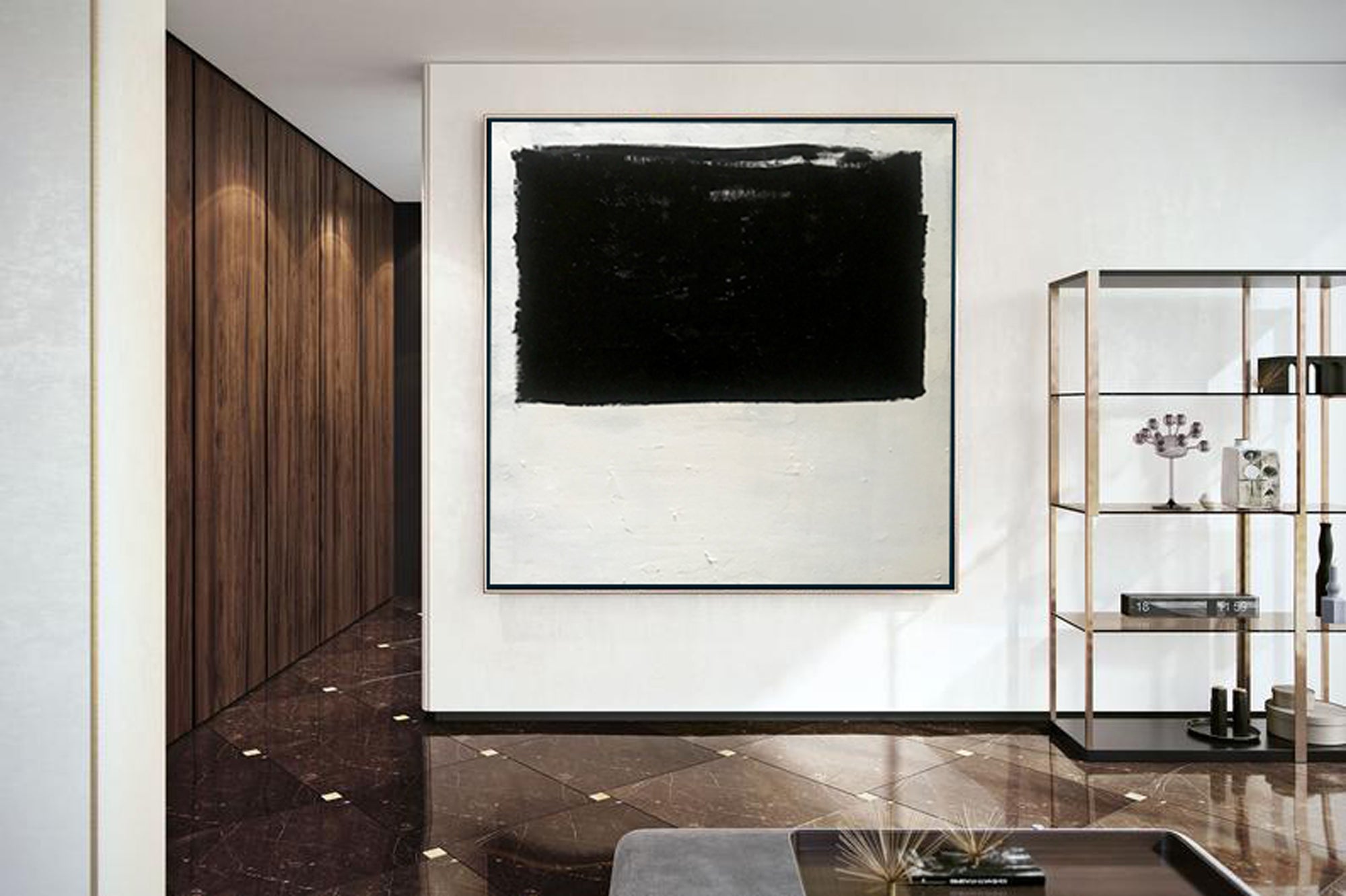 Extra Large Abstract Painting On Canvas, Oversized Minimalist Painting - modern room decor