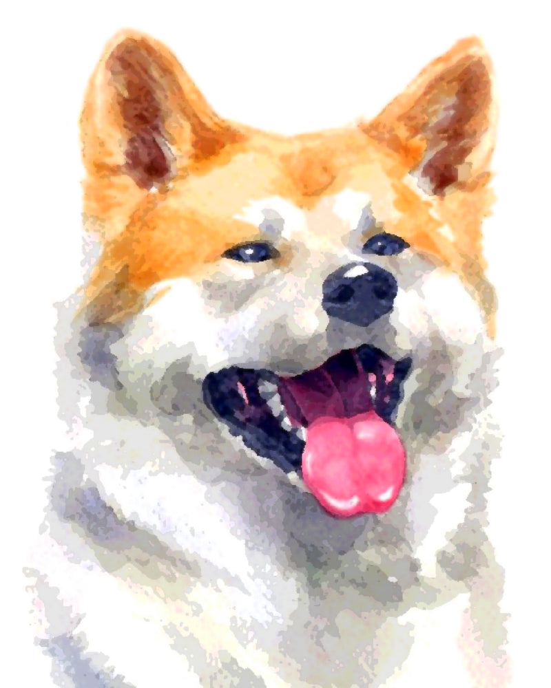 Akita Inu Wall Art Puppy Canvas Art Painting Original Handmade Art