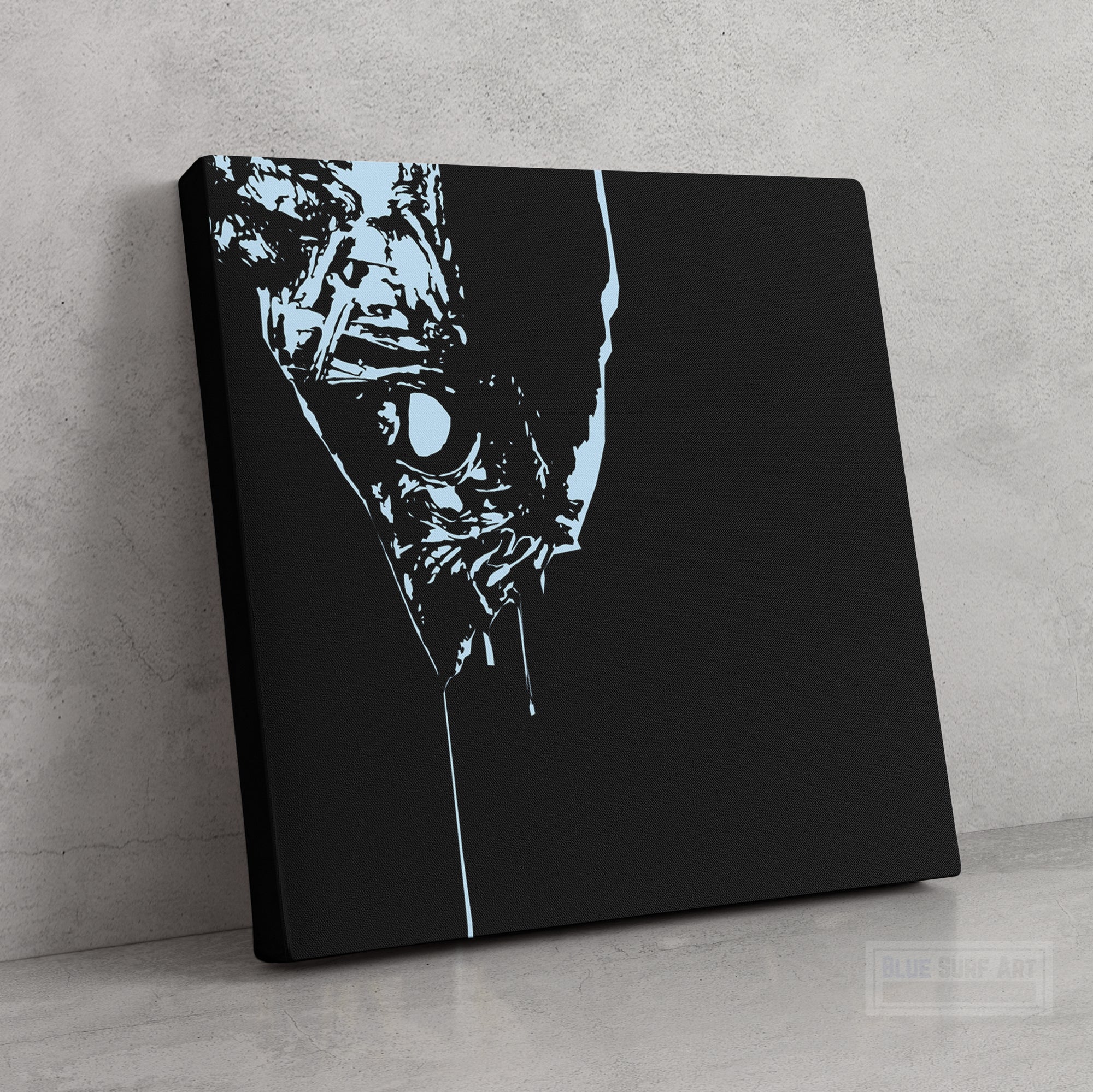 Alien Sci-Fi Movie Wall Art Alien Predator Cult Film Canvas Handmade Painting by Blue Surf Art