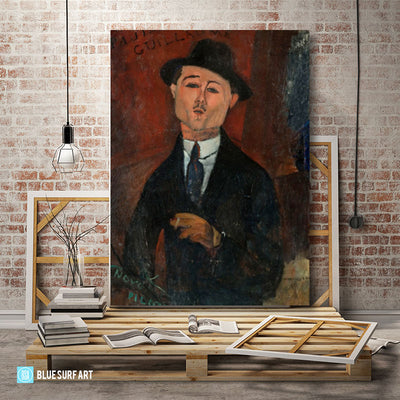 Portrait of Paul Guillaume painting by Amedeo Modigliani reproduction, in oil painting on canvas - studio