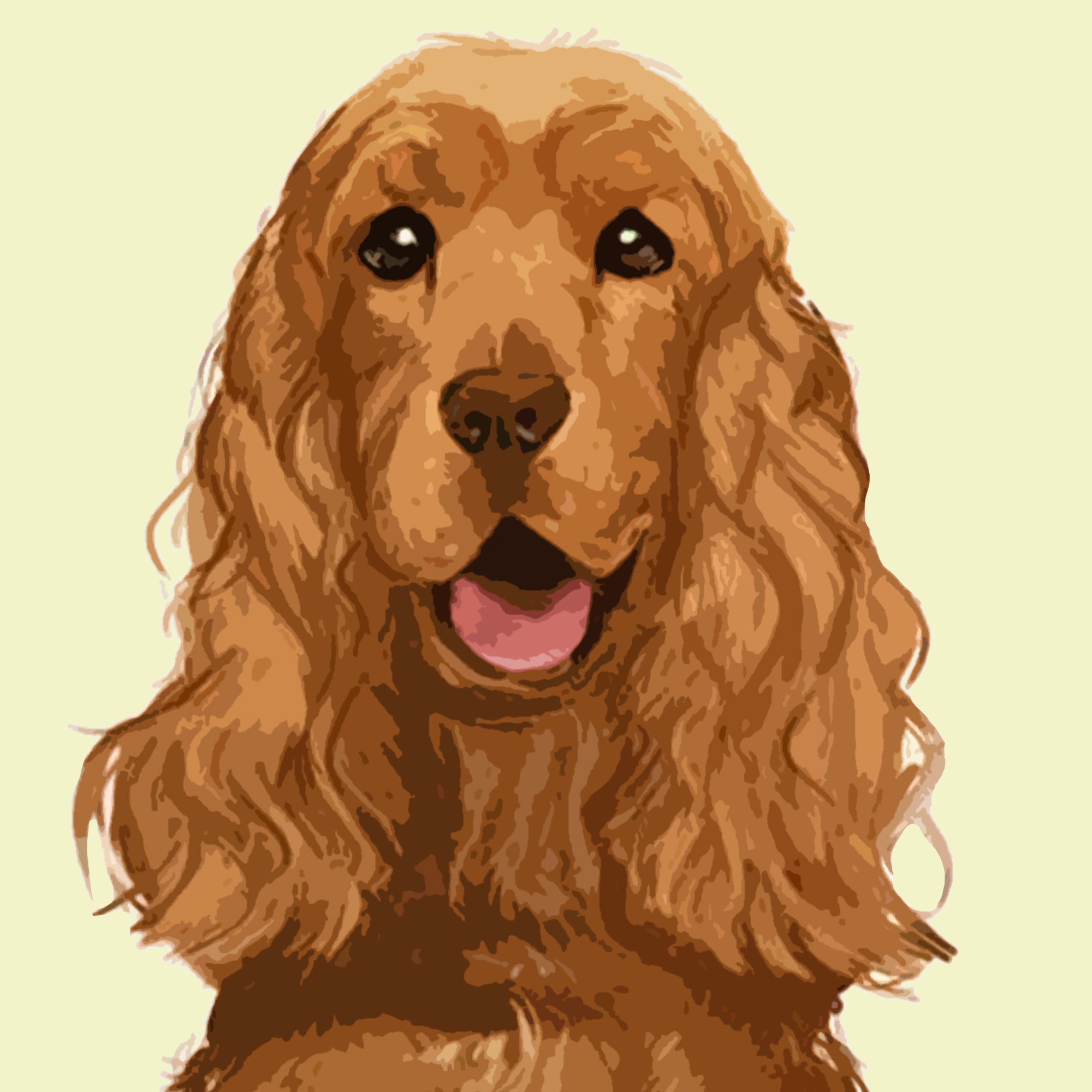 American Cocker Spaniel Wall Art Dog Puppy Original Oil on Canvas Painting