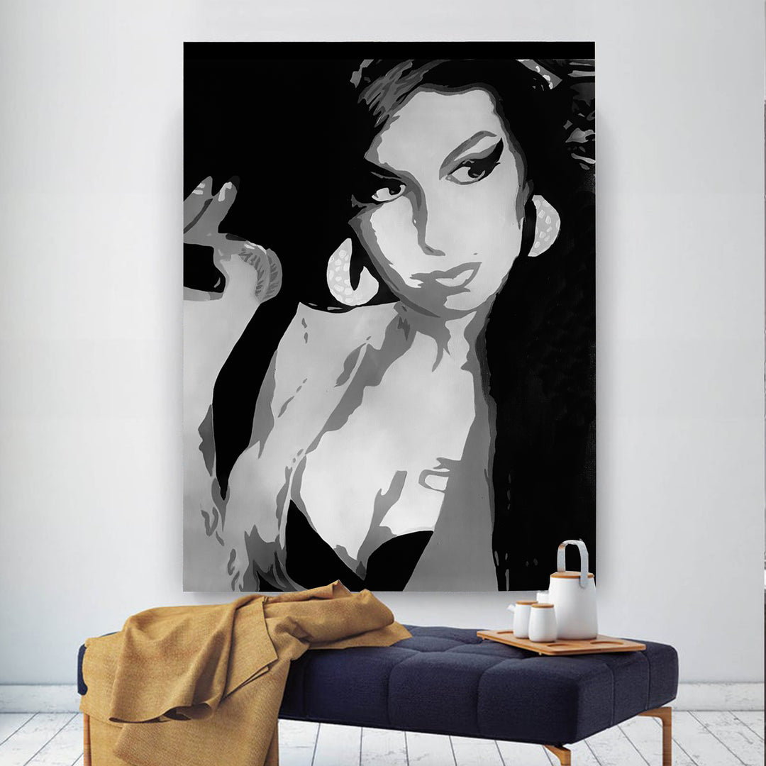 Amy Winehouse Wall Art Music Art Gift Art Handmade Oil Painting Art Amy Winehouse Pop Art 4