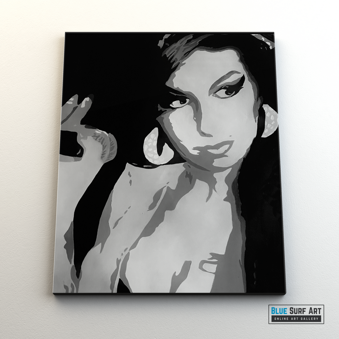Amy Winehouse Wall Art Music Art Gift Art Handmade Oil Painting Art Amy Winehouse Pop Art