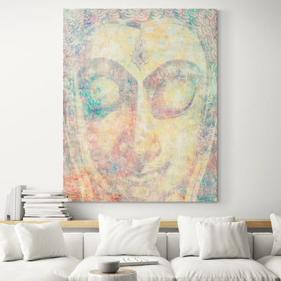 Abstract Asian Buddha Wall Art  - living room