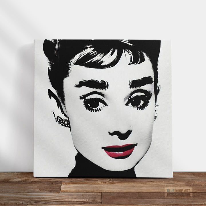 Audrey Hepburn Wall Art 100% Handmade Art Celebrities Model Art - showcase 2